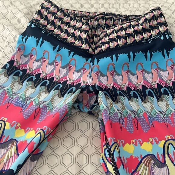 NUX flamingo pattern yoga leggings XS - Picture 3 of 4